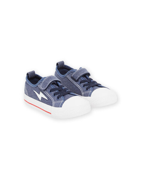 Baskets en toile denim avec patch éclair ROTOILMIX / 23KK3674D16C201