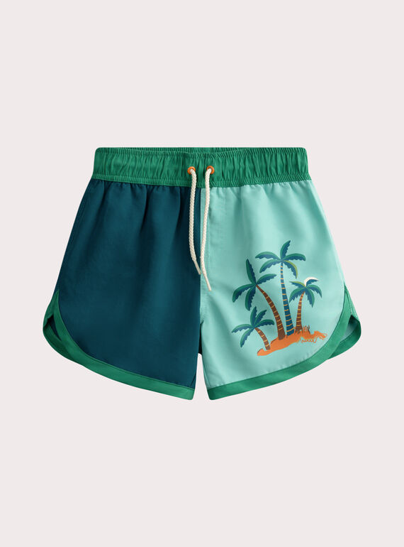 Short de bain bicolore pour garçon WYOMERBOXPAL / 25SI02N6MAI715