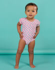 Maillot de bain 1 pièce rose dragée à imprimé fleurs RYIMER3 / 23SI09R8MAID310