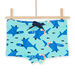 Short de bain turquoise à imprimé requins