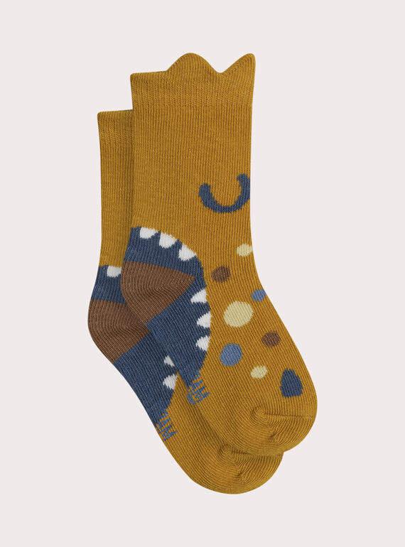 Chaussettes jaunes à motif dinosaure pour bébé garçon XYUDINCHO / 25WI10E6SOQB117