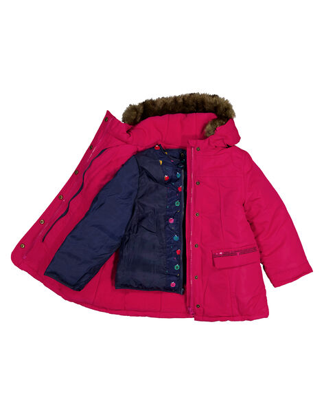 Parka Fuchsia Manteau Blouson Veste Enfant Dpam