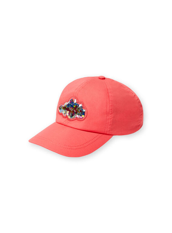 Casquette rose animation nuage à sequins enfant fille LYAHACAP / 21SI01X1CHAF506