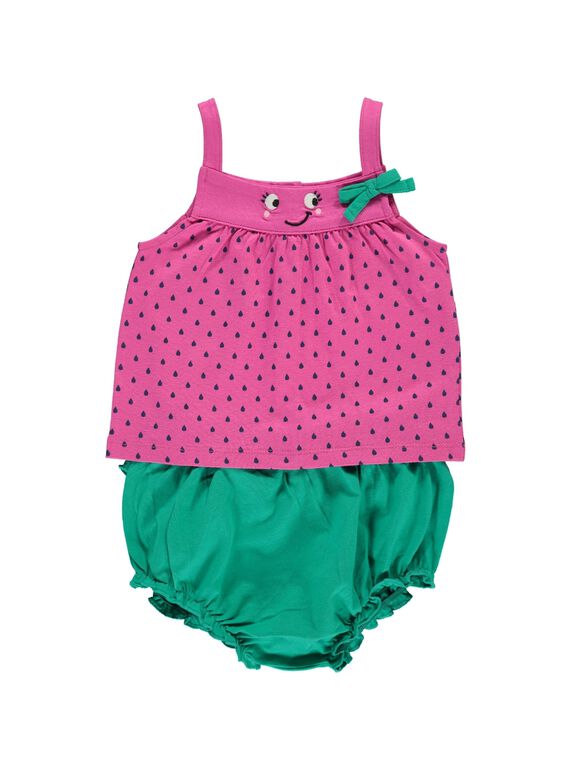Ensemble bloomer et débardeur bébé fille CIPLAENS1 / 18SG09Q1ENS099