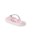 Tongs roses à rayures imprimé pastèque fille LFTONGFRUIT / 21KK3562D01000
