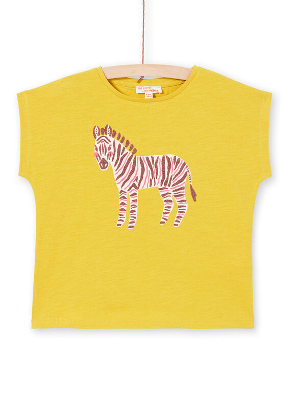 T-shirt manches courtes, imprimé zèbre à paillettes LAJOTI11 / 21S901F9D31G606