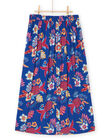 Jupe longue bleue à imprimé exotique Femme Adulte RAMUMJUP1 / 23S993G1JUP720