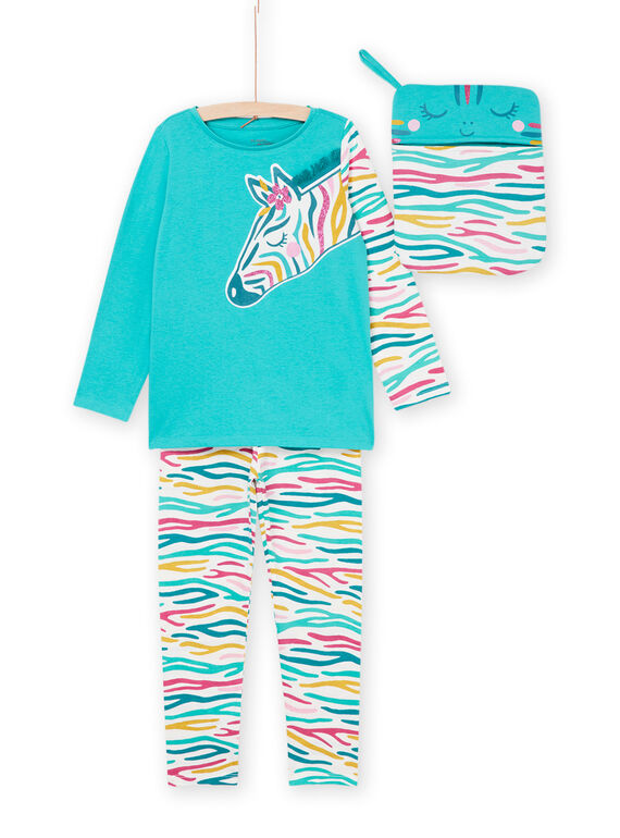 Pyjama long à motif zèbre 3 pièces PEFAPYJZEB / 22WH1163PYG209