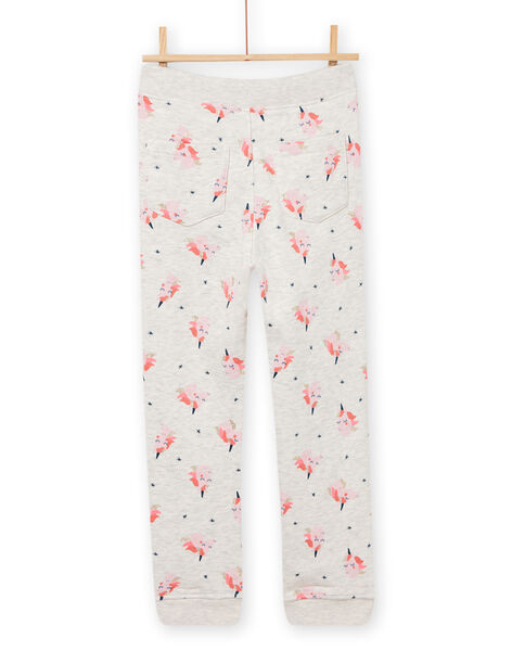 Jogging écru chiné enfant fille NAJOBAJOG1 / 22S90161JGB006