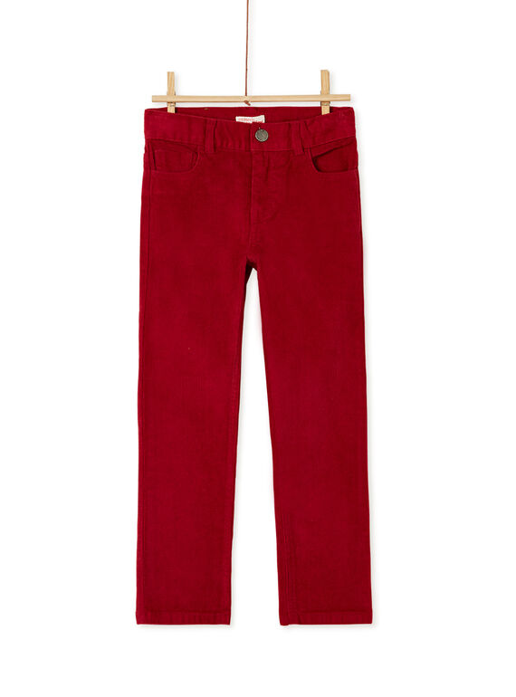 Pantalon bordeau en velours cotelé garçon KOJOPAVEL4 / 20W90254D2BF508