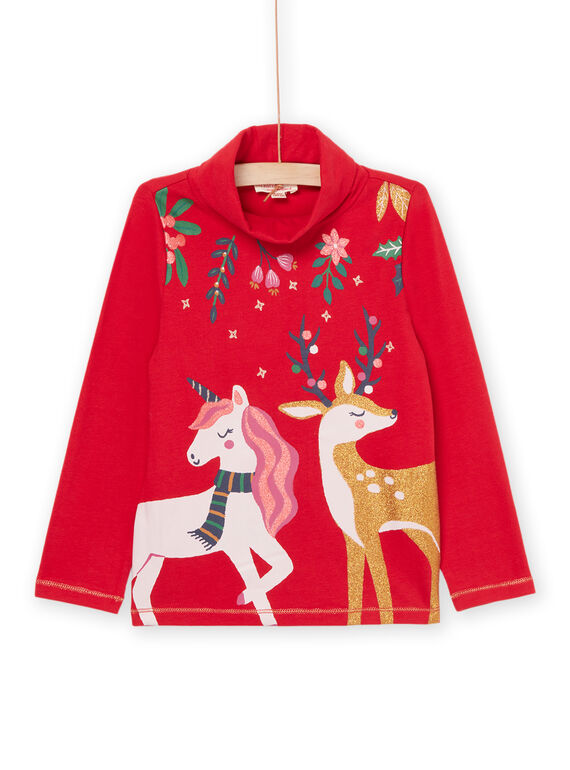 Sous-pull à animation licorne de Noël et rennes PANOSOUP / 22W901V1SPLF529
