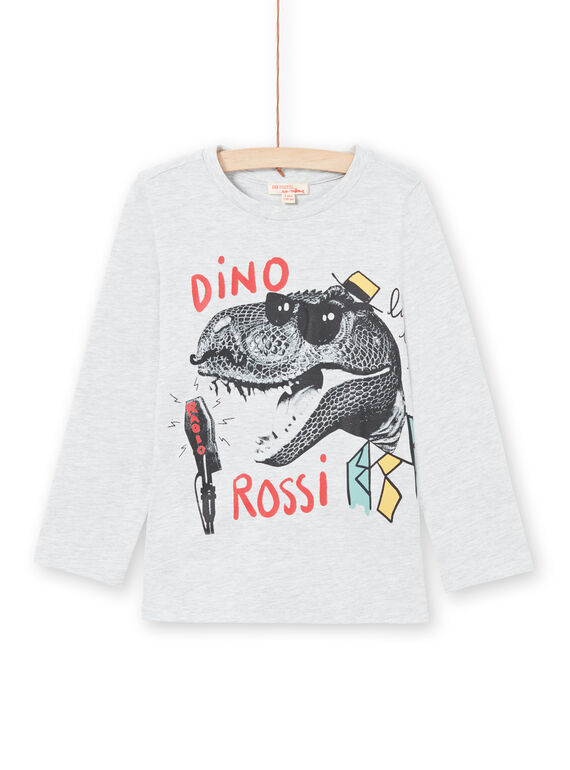 T-shirt gris chiné enfant garçon MOJOTEE1 / 21W90228TMLJ920