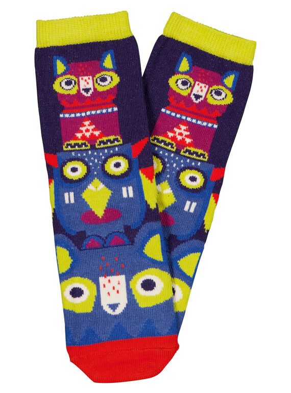 Chaussettes motif "totem" multicolore GYOVIOCHO / 19WI02R1SOQC204
