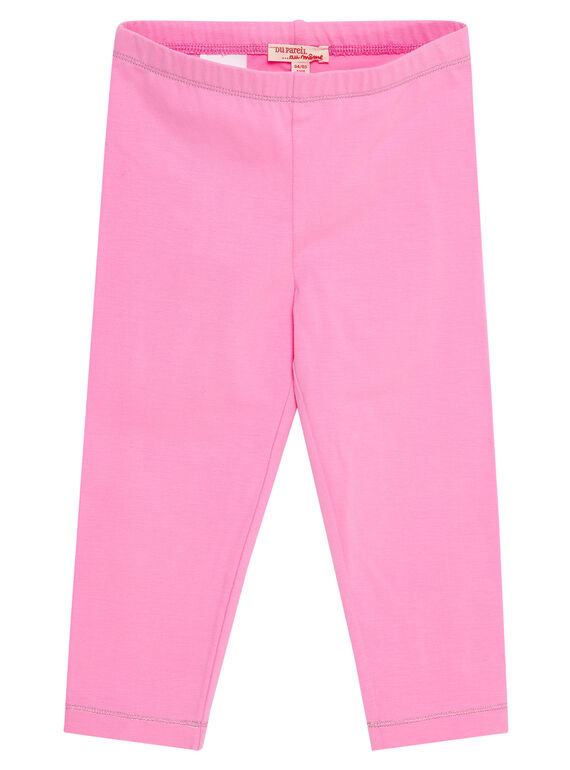 Legging uni rose enfant fille JYAJOLEG5 / 20SI01T1D26318