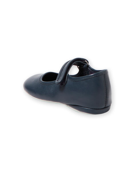 Chausson babies cuir marine enfant fille GFBELFILL2 / 19WK35E1D07070