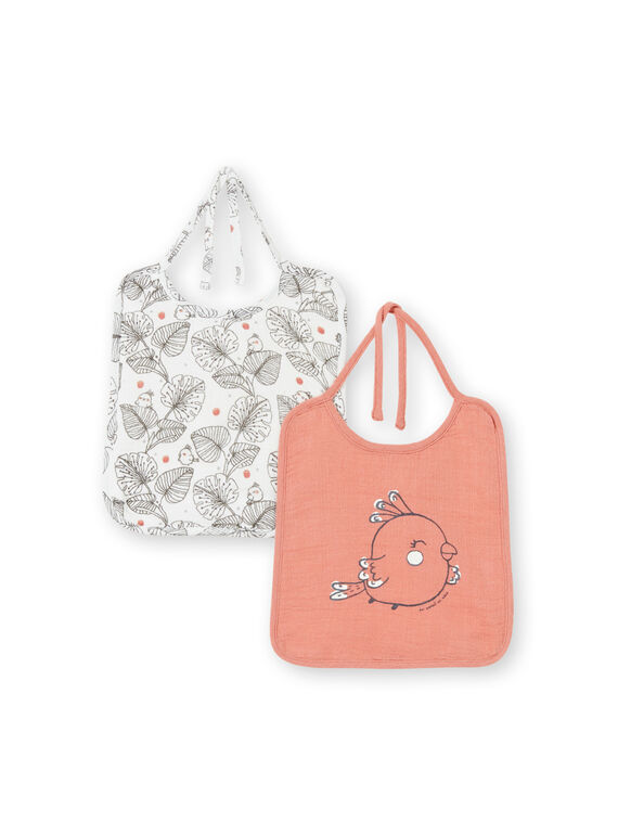 Lot de 2 bavoirs fille LOU1BAV1 / 21SF40H1BAVE415