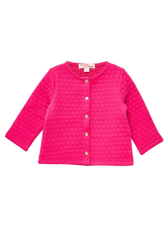 Cardigan rose bébé fille JIJOCAR2 / 20SG0952CARF507