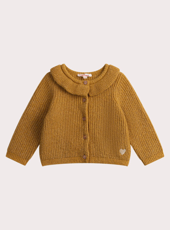 Cardigan manches longues à col fantaisie pour bébé fille VIBACAR1 / 24WG09Q1CAR107