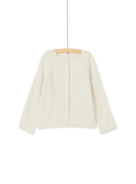 Cardigan écru et lurex doré KAJOCAR2 / 20W90152D3C001