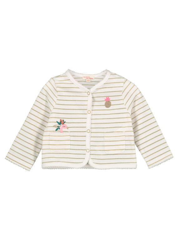 Gilet coton imprimé bébé fille FICUCAR / 19SG09N1CAR000