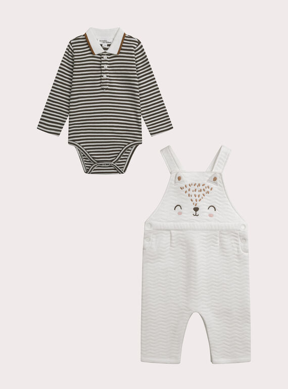 Ensemble naissance salopette et body pour garçon XOU2ENS3 / 25WF0461ENS000
