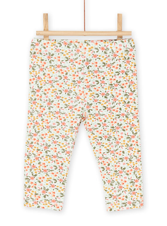 Legging écru à imprimé fleuri RYIMAGLEG / 23SI09T1CAL001