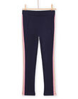 Pantalon souple bleu marine avec bande en Lurex® PAJOMIL1 / 22W901D3PAN070