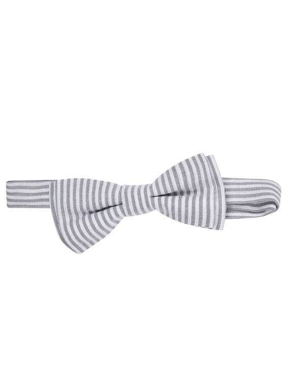 Nœud papillon garçon rayé gris clair JYOPOEPAP2 / 20SI02G2NOE940