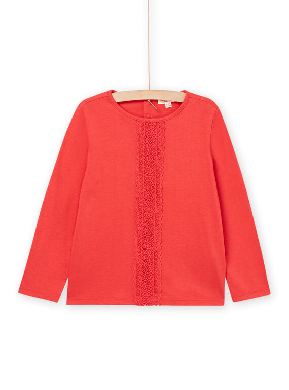 T-shirt manches longues rouge PAJOSTEE5 / 22W901BBTMLF503