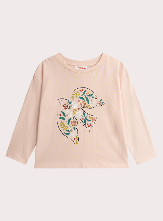 Tee Shirt Manches Longues Rose VAKLITEE2 / 24W90142TMLD319