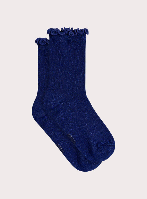 Chaussettes bleues brillantes pour fille XYAJOSCHO2 / 25WI01E3SOQ703