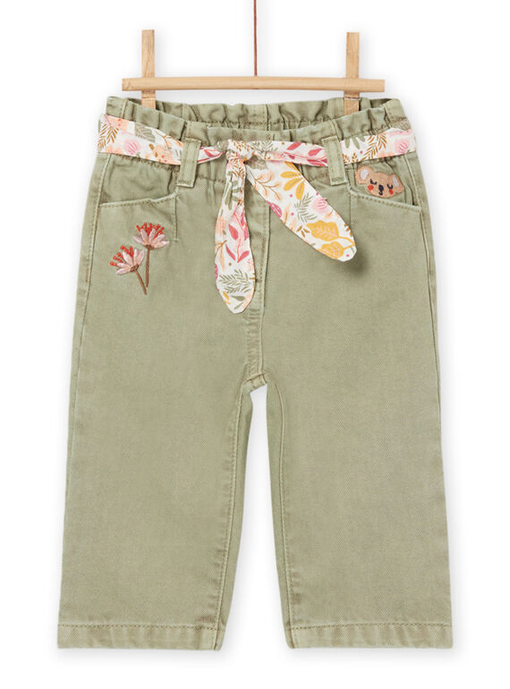 Pantalon avec ceinture à imprimé fleuri RIMAGPAN1 / 23SG09T1PAN612