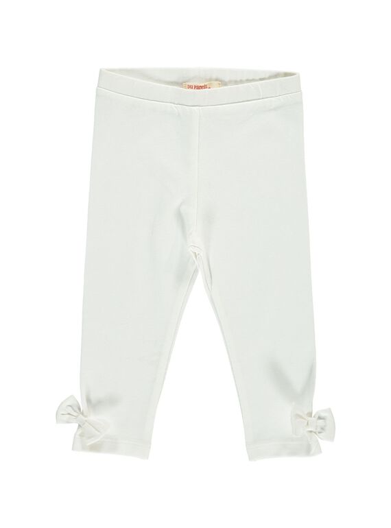 Legging blanc bébé fille CYIJOLEG6 / 18SI09R5CAL000