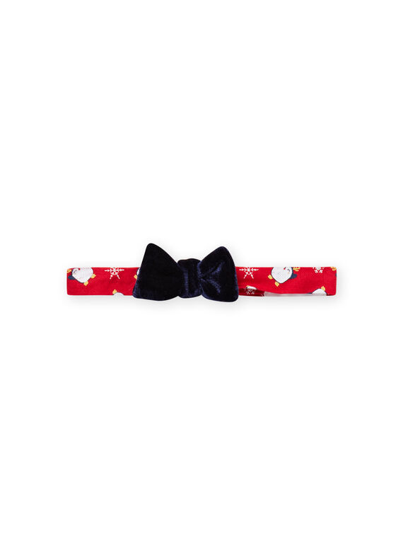 Chemise oxford rouge à imprimé pingouin, flcons et nœud papillon bébé garçon MUNOCHEM / 21WG10Q2CHM050