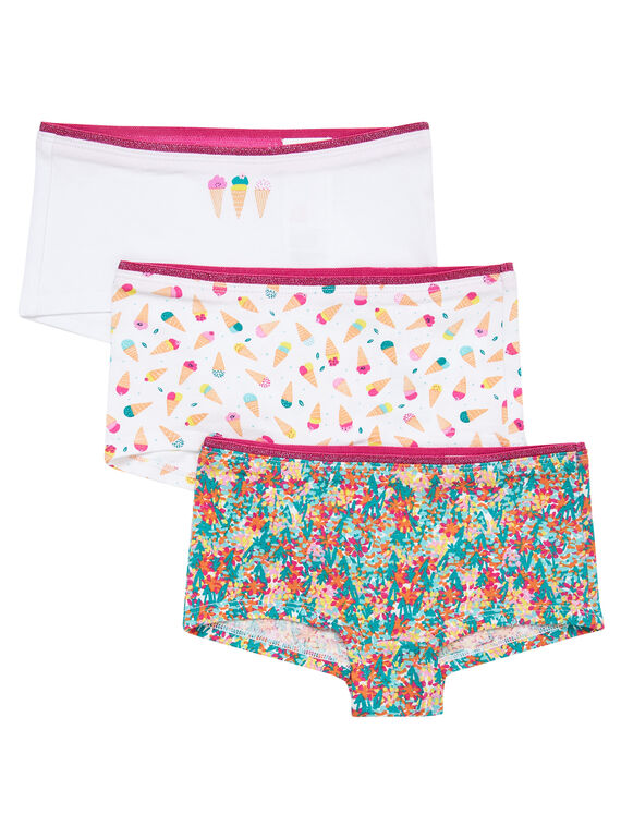 Lot de trois shorties enfant fille JEFAHOT1 / 20SH11V1SHY000