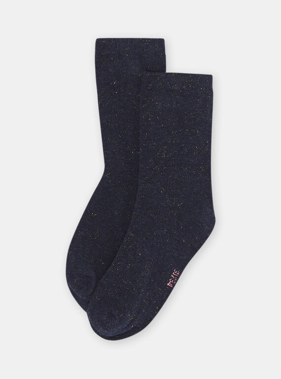 Chaussettes bleu marine fille SYAJOSCHO1 / 23WI01B4SOQ070