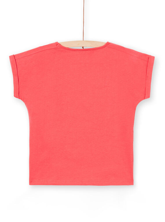 T-shirt rose motifs fantaisie enfant fille LAHATI1 / 21S901X1TMCF506
