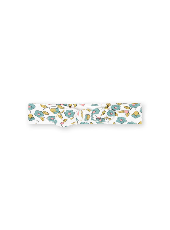 Bandeau écru à imprimé fleuri bébé fille MYIKABAN / 21WI09I1BAN001