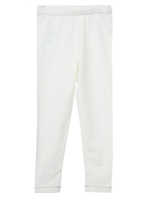Legging uni écru enfant fille JYAJOLEG1 / 20SI0141D26001