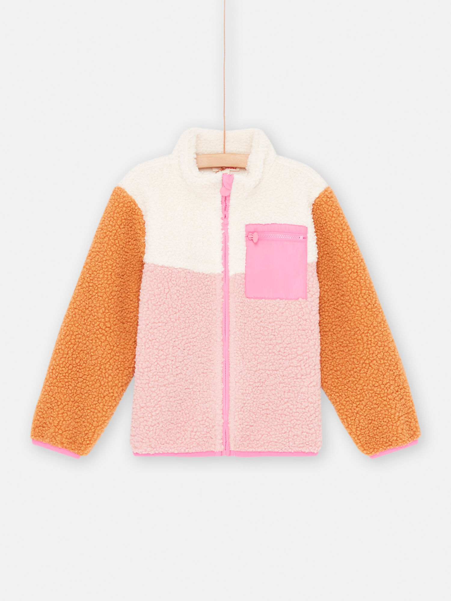 Veste sale sherpa fille