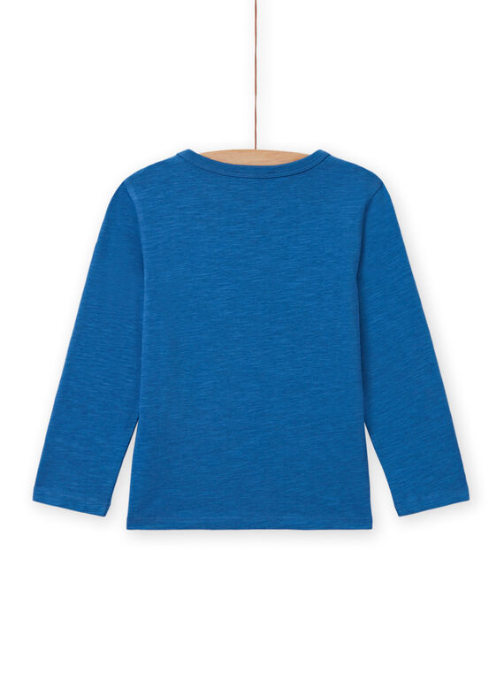 T-shirt bleu motif dragon enfant garçon MOPLATEE2 / 21W902O1TML221