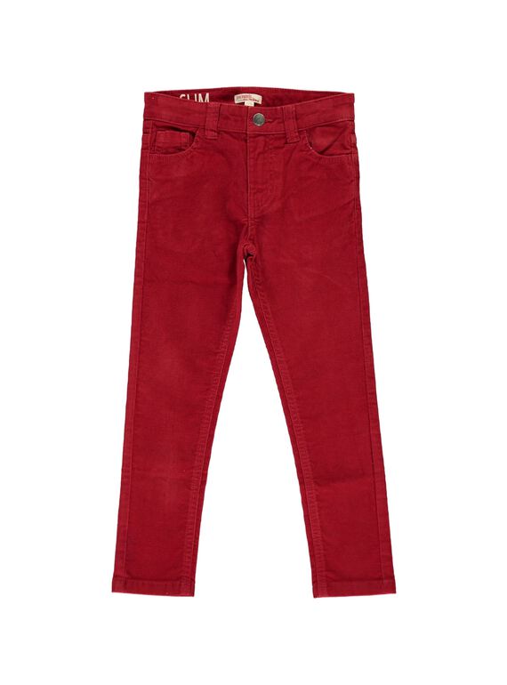 Pantalon slim en velours garçon DOJOPAVEL1 / 18W90233D2B505