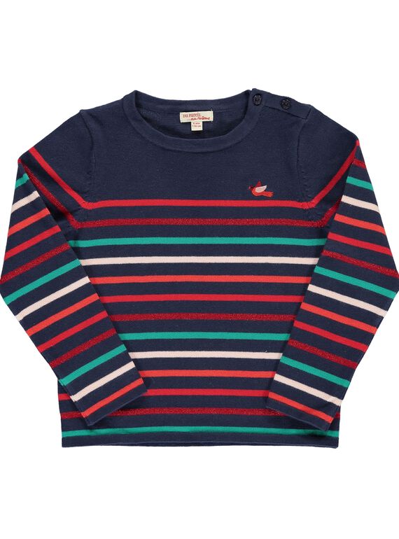 Pull en maille de coton fille CADEPULL2 / 18S901F2PUL099