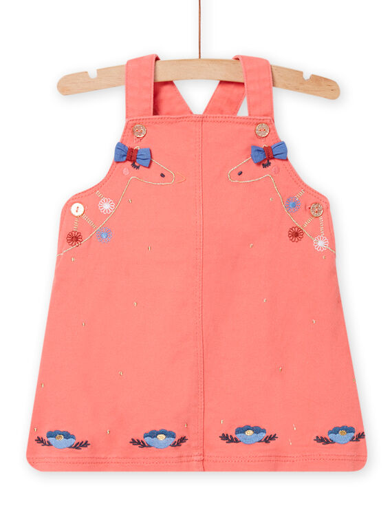 Robe rose nude à motifs fantaisie bébé fille NISANROB3 / 22SG09S1ROBD300