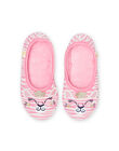 Ballerines roses à imprimé zèbre NAPANTPANTH / 22KK3521D5S030