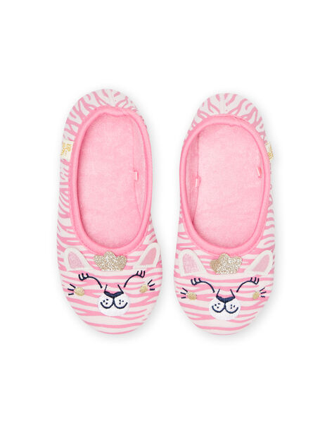 Ballerines roses à imprimé zèbre NAPANTPANTH / 22KK3521D5S030