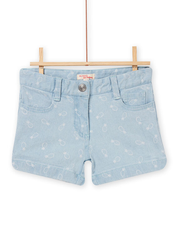 Short denim clair enfant fille NAJOSHORT4 / 22S901C1SHOP272
