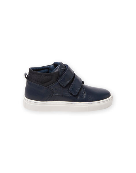 Baskets montantes bleu marine enfant garçon MOBASGO / 21XK3654D3F070