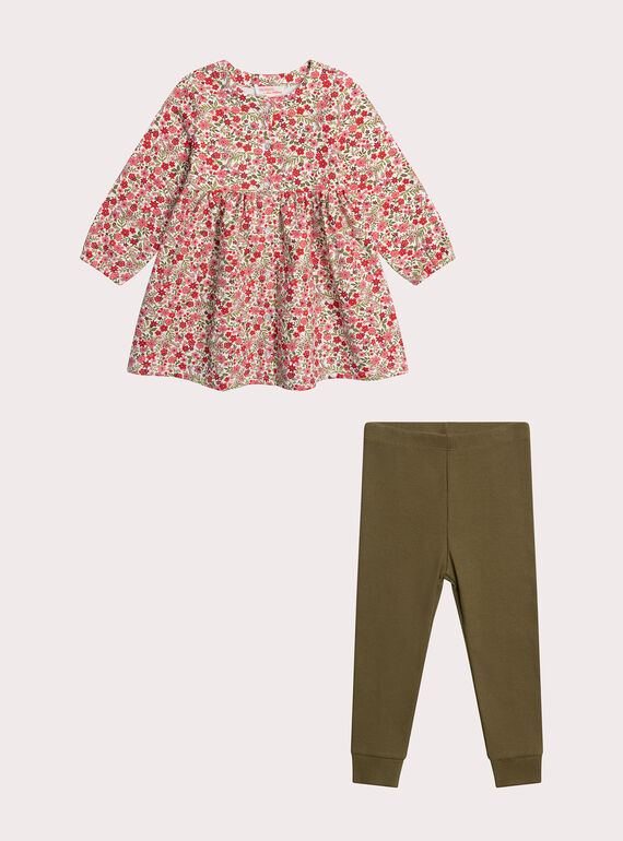 Ensemble à fleurs pour bébé fille XIJAENS / 25WG09M1ENS001