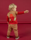 T-shirt rouge avec broderies bébé garçon MUFUNTEE1 / 21WG10M2TMLF512